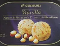 Mängden socker i Helado de vainilla y nueces de macadamia