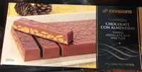 Mängden socker i Turrón chocolate con almendras