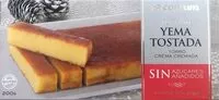 Mängden socker i Turrón yema tostada