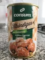 Mängden socker i Albóndigas con guisantes