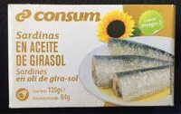 Mängden socker i Sardinas en aceite de girasol