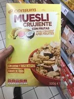 Mängden socker i Muesli crujiente con frutas