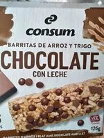 Mängden socker i Barritas de arroz y trigo