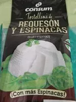 Mängden socker i Tortellini de requesón y espinacas