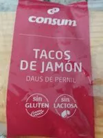 Mängden socker i Tacos de jamón y paleta curados