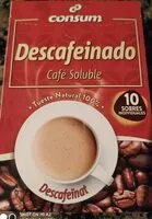 Mängden socker i Café soluble descafeinado
