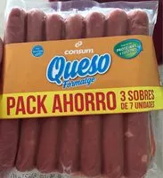 Mängden socker i Salchichas cocidas con queso