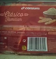 Mängden socker i Pan de Molde Clásico Consum