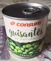 Mängden socker i Guisantes al natural