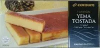 Mängden socker i Turrón yema tostada