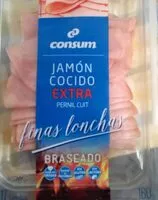 Mängden socker i Jamón cocido extra braseado