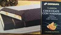 Mängden socker i Turrón chocolate con naranja