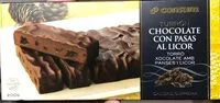 Mängden socker i Turrón chocolate con pasas