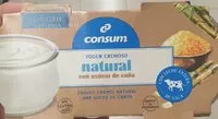 Mängden socker i yogur cremoso natural con azúcar de caña