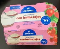 Mängden socker i Yogur cremoso con frutos rojos