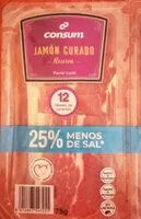 Mängden socker i Jamón Curado “Reserva”  12 meses de curación 25% menos de sal