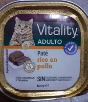 Mängden socker i Vitality Adulto  pate rico en pollo y buey