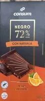 Mängden socker i Chocolate negro 72% con naranja
