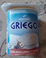 Mängden socker i Griego con avellanas y cacao
