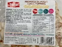 Mängden socker i Pechuga de pollo asada topping