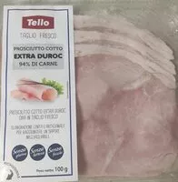 Mängden socker i Prosciutto cotto extra duroc