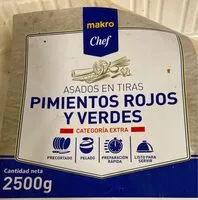 Mängden socker i Asados en tiras Pimientos Rojos y Verdes