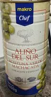 Mängden socker i Aceituna Aliño del sur