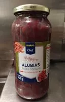 Mängden socker i Alubias rojas cocidas