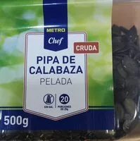 Mängden socker i Pipas de calabaza crudas