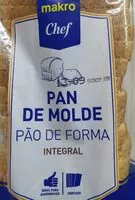 Mängden socker i Pan de molde integral