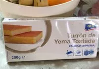 Mängden socker i Turron de yema tostada