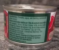 Mängden socker i Pimientos rojos al natural