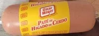 Mängden socker i Paté de hígado de cerdo