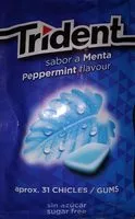 Mängden socker i Chicle Menta Trident Sin azúcar