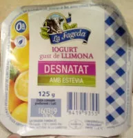 Mängden socker i Yogur desnatado de limón con stevia