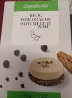 Mängden socker i Bloc- Foie gras de pati mi-cuit n°1