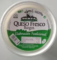 Mängden socker i Queso fresco Burgos