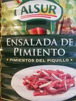 Mängden socker i Ensalada de pimientos ALSUR
