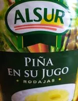 Mängden socker i Piña en rodajas en su jugo