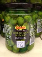 Mängden socker i Los Hechizos del sur aceitunas verdes aliñadas sin hueso frasco 410 g