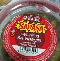 Mängden socker i Pepinillos en vinagre