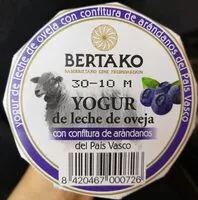 Mängden socker i Yogurt de leche de oveja con confitura de arandanos