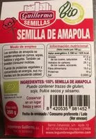 Mängden socker i Semillas de amapola