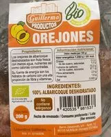 Mängden socker i Orejones