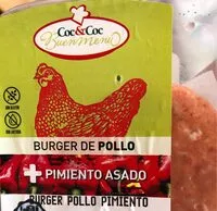 Mängden socker i Burguer de pollo + pimiento asado