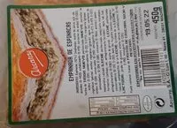 Mängden socker i Empanada de espinacas