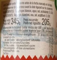 Mängden socker i Esparragos blancos