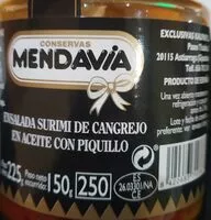 Mängden socker i Ensalada surimi de cangrejo