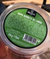 Mängden socker i COPA SORBETE LIMÓN