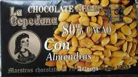Mängden socker i Chocolate negro 80% cacao con almendras